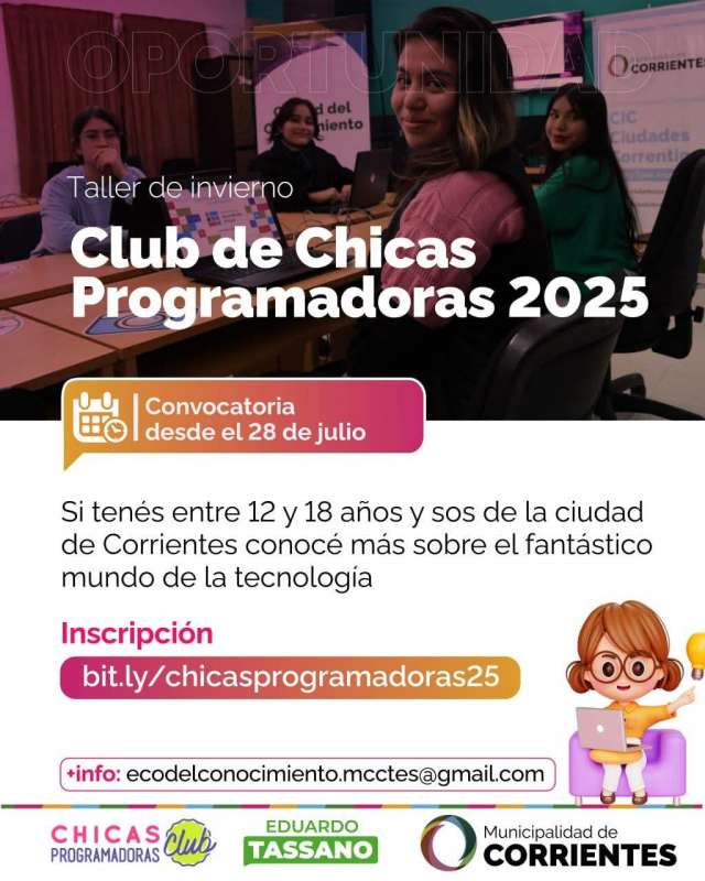 Iniciaron las inscripciones del Club de Chicas Programadoras